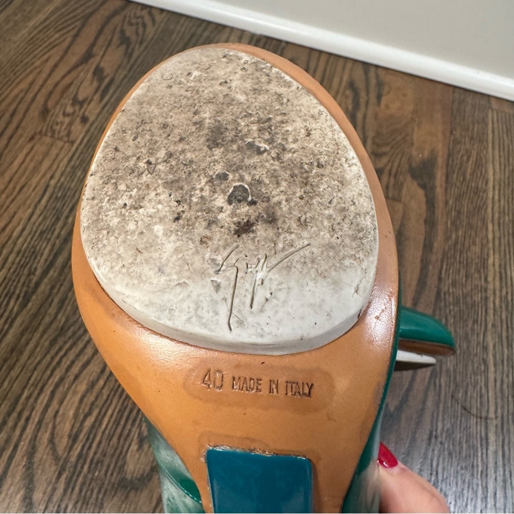 Giuseppe Zanotti Basic Platform Turquoise Pumps S… - image 8